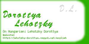 dorottya lehotzky business card